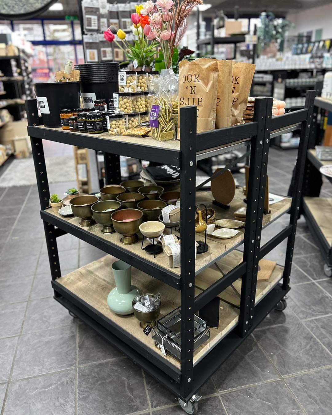 Scafforek - Houten rek - Aanbouwrek - Afbeelding 3